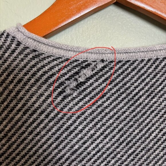 Eileen Fisher Cashmere Wool Sweater Stripe Sz PP 2P-4P Quiet Luxury Minimalist - Picture 9 of 14